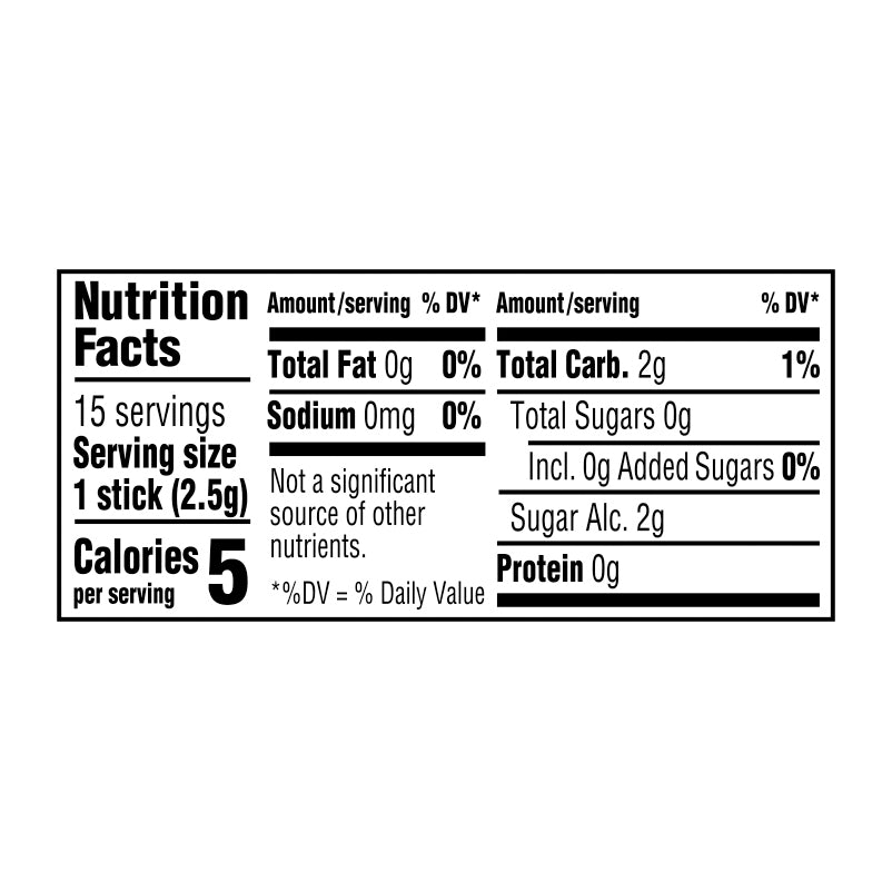 5 Gum Wintermint Ascent Sugar Free Chewing Gum, 15 Piece Single Pack