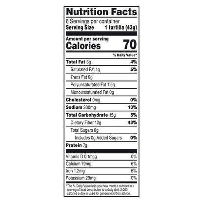 Mission Protein Tortilla Wraps, 6 Count
