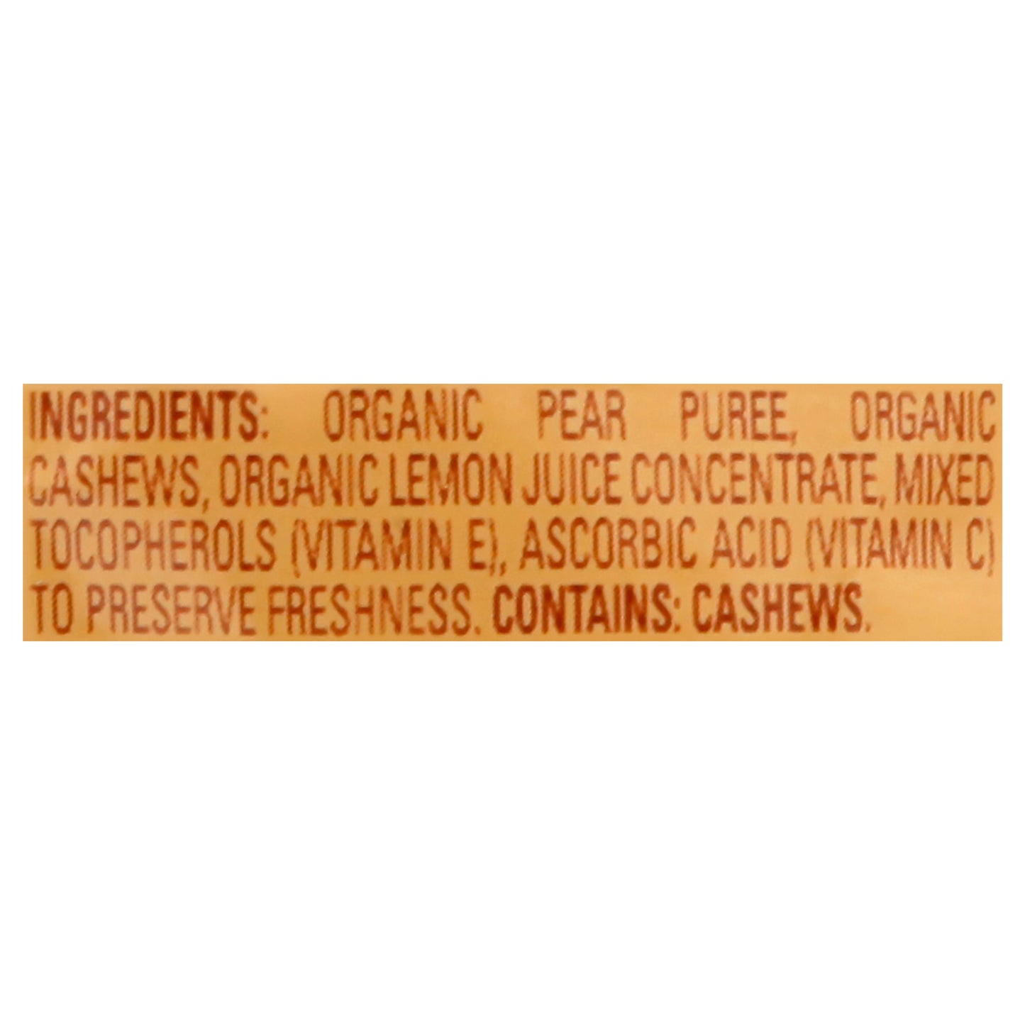 HappyBaby Organics 6+ Months Pears with Cashew Butter 3 oz