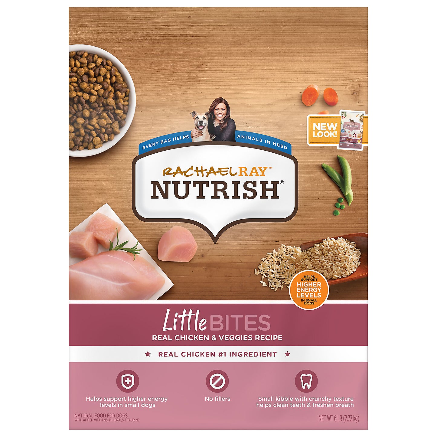 Rachael Ray Nutrish Little Bites Real Chicken & Veggies Recipe Dog Food 6 lb