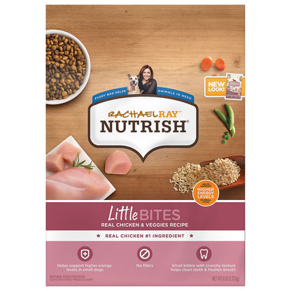 Rachael Ray Nutrish Little Bites Real Chicken & Veggies Recipe Dog Food 6 lb