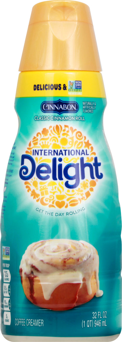International Delight Cinnabon Classic Cinnamon Roll Coffee Creamer 32 oz