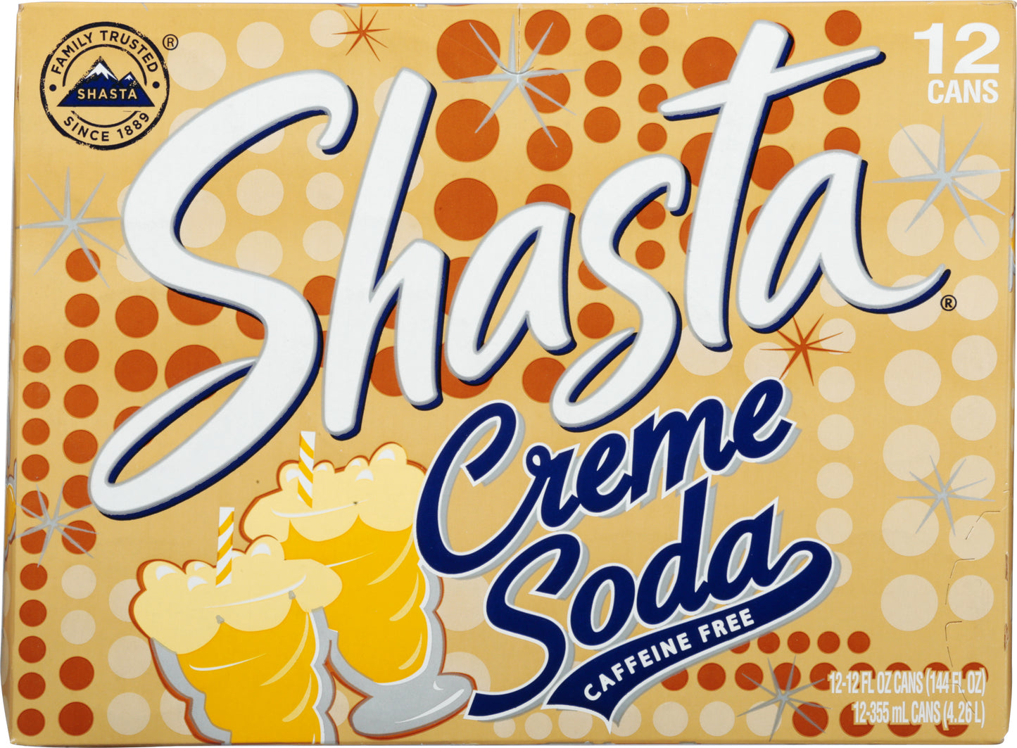 Shasta Caffeine Free Creme Soda 12 - 12 fl oz Cans