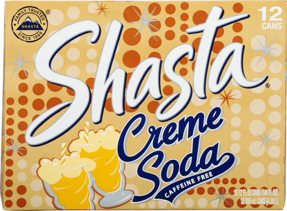Shasta Caffeine Free Creme Soda 12 - 12 fl oz Cans
