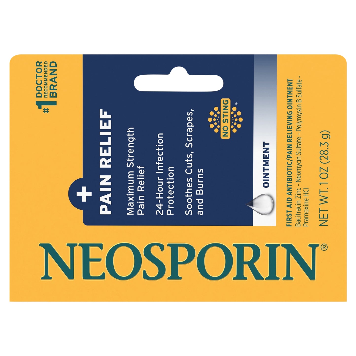 Neosporin + Pain Relief Dual Action Topical Antibiotic Ointment, 1 oz