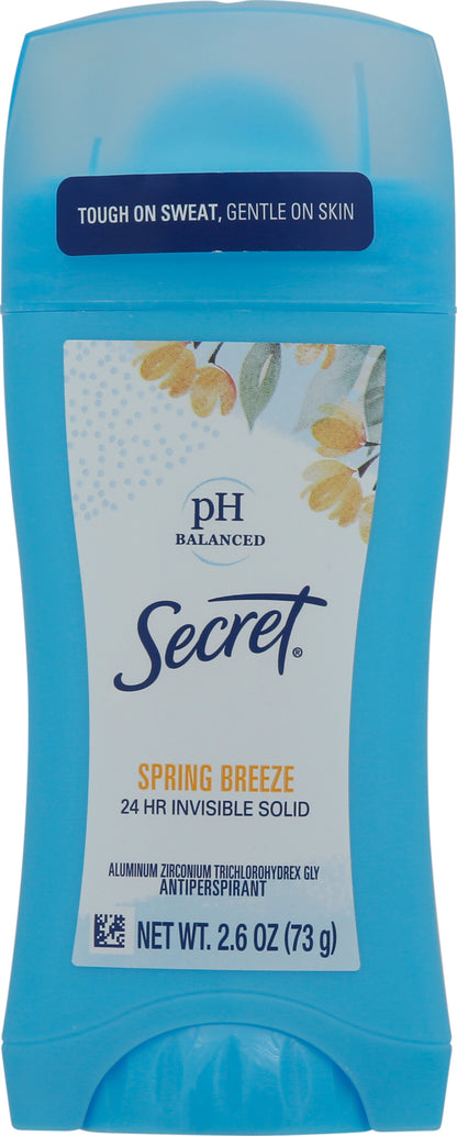 Secret Invisible Solid Spring Breeze Antiperspirant 2.6 oz