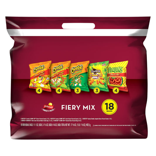 Frito Lay Snacks Fiery Mix 17.375 Oz 18 Count