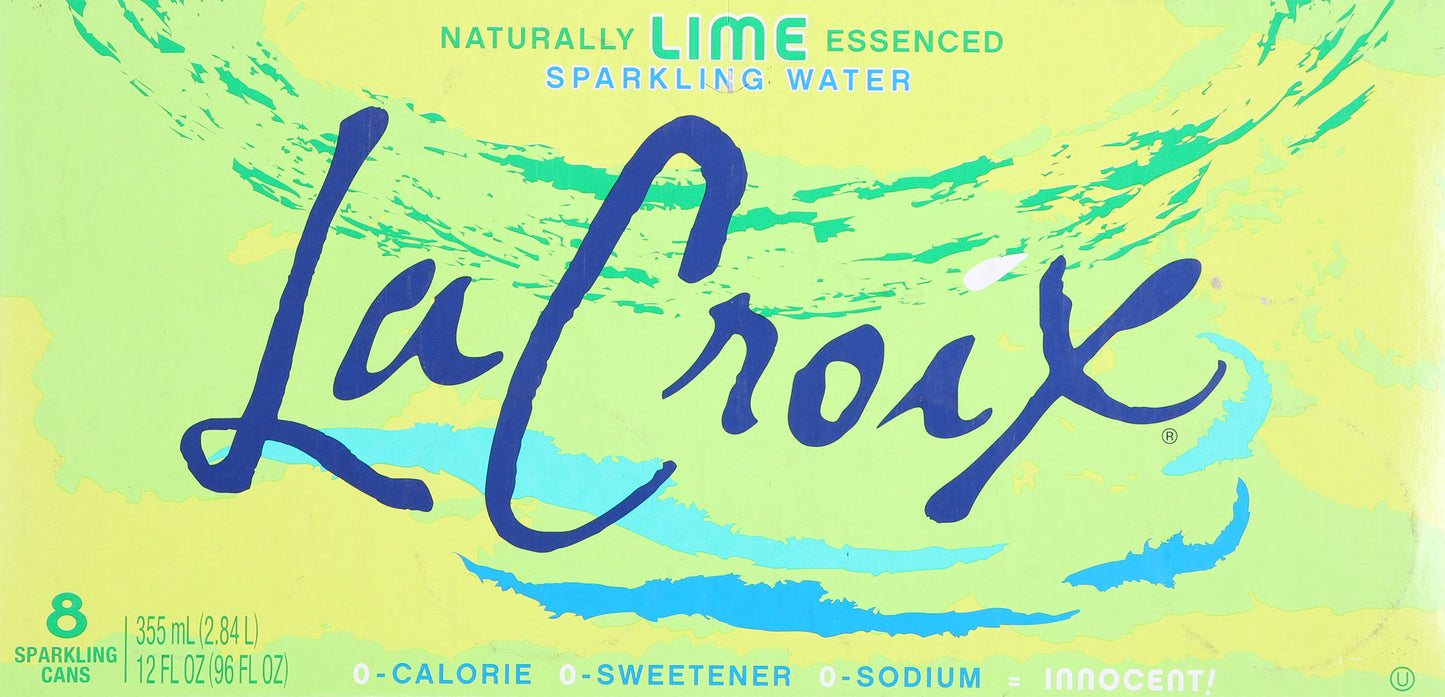 LaCroix Lime Sparkling Water 8-12 fl oz Cans Box