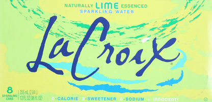 LaCroix Lime Sparkling Water 8-12 fl oz Cans Box