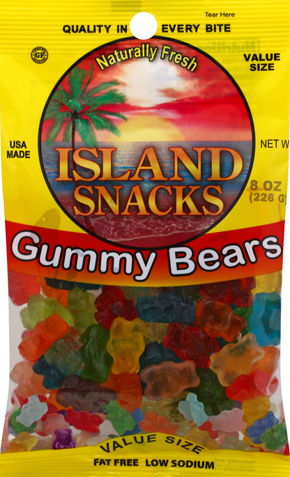 Island Snacks Gummy Bears 8 oz