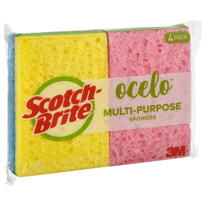 Scotch Brite Multi-Purpose 4 Pack Sponges 4 ea