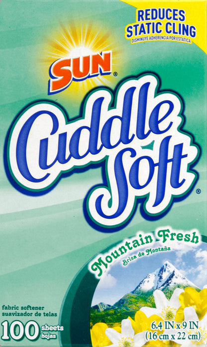 Sun Cuddle Fabric Softener Sheets 100 ea