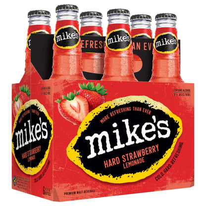 Mike's Premium Malt Beverage Hard Strawberry Lemonade Beer 6 ea