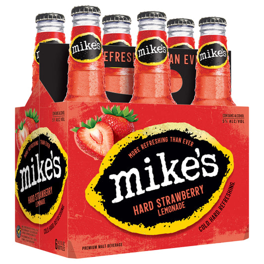 Mike's Premium Malt Beverage Hard Strawberry Lemonade Beer 6 ea
