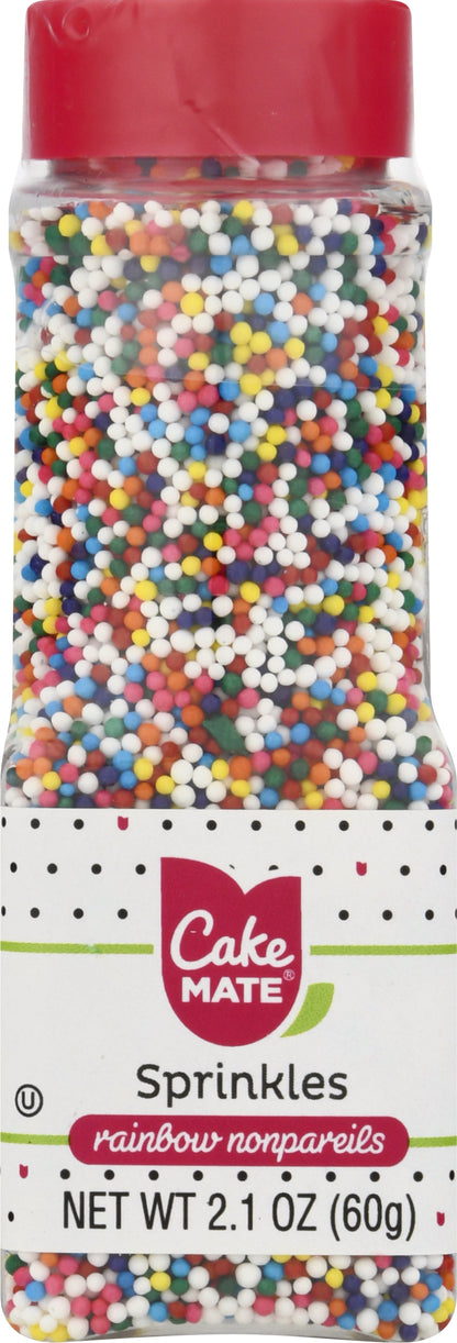 Cake Mate Rainbow Nonpareils Sprinkles 2.1 oz