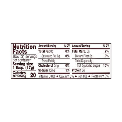 HERSHEY'S Lite Chocolate Syrup, Gluten Free, 18.5 oz, Bottle