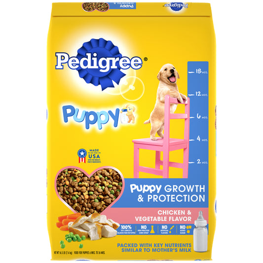 Pedigree® Puppy Growth & Protection Chicken & Vegetable Flavor Dog Food 16.3 lb. Bag
