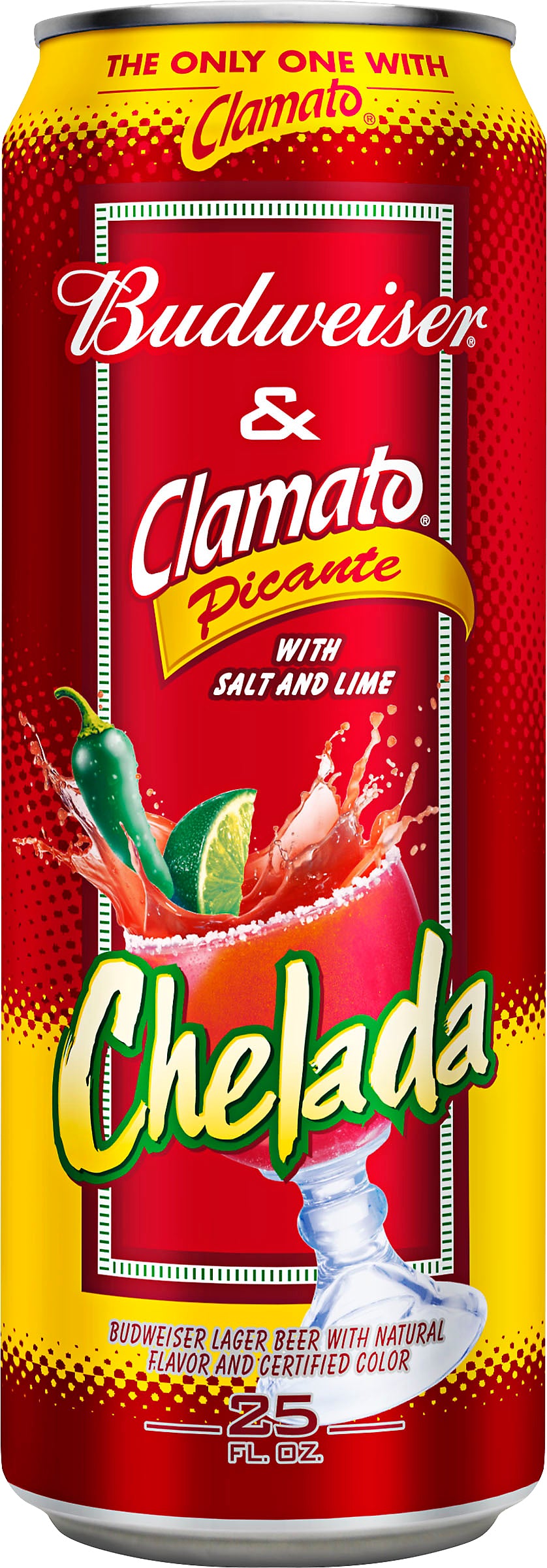 Budweiser & Clamato Picante Chelada Beer 25 oz