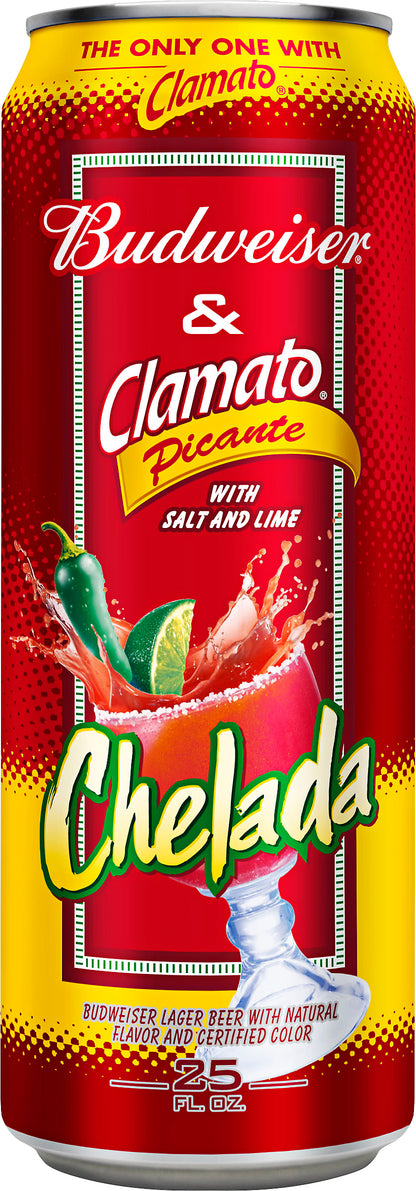Budweiser & Clamato Picante Chelada Beer 25 oz