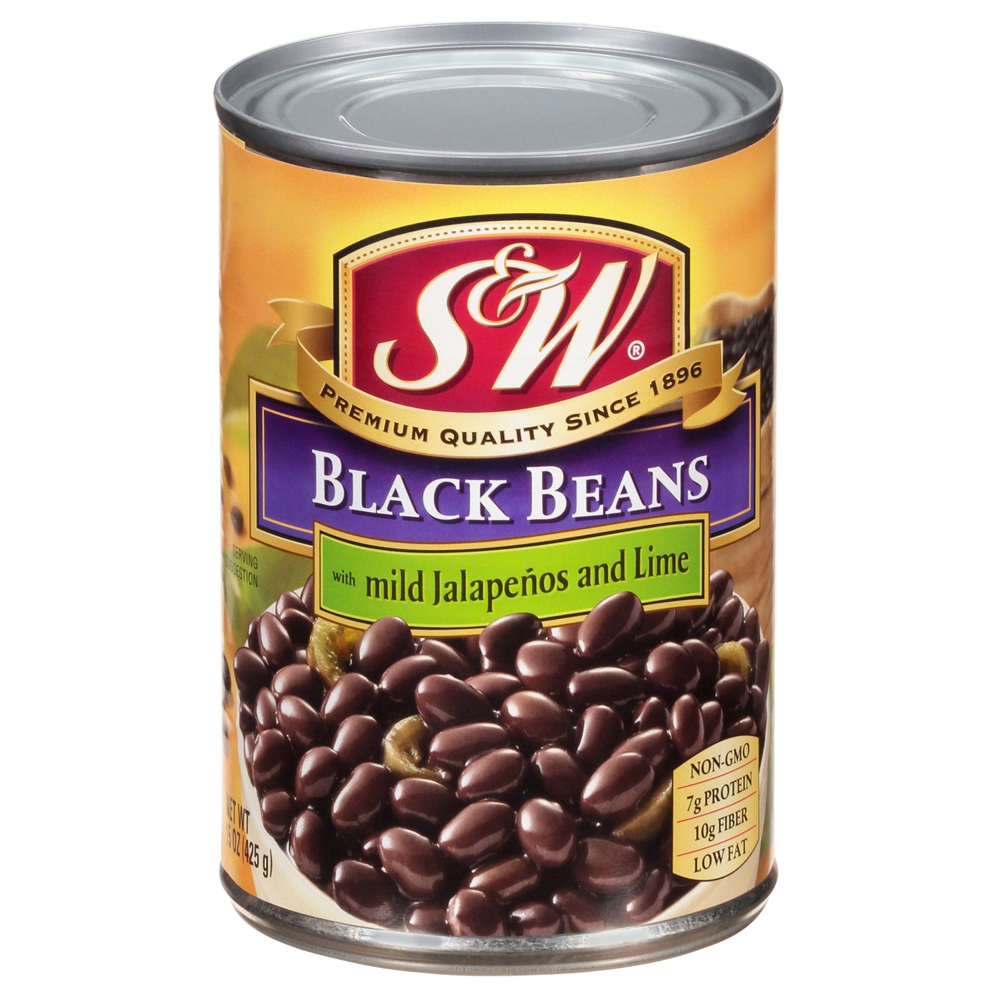S&W with Mild Jalapenos and Lime Black Beans 15 oz