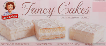 Little Debbie Fancy Cakes Creme Filled White Cakes 10 Snack Cakes