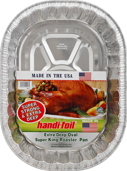 Handi Foil Extra Deep Oval Super King Roaster Pan 1 ea