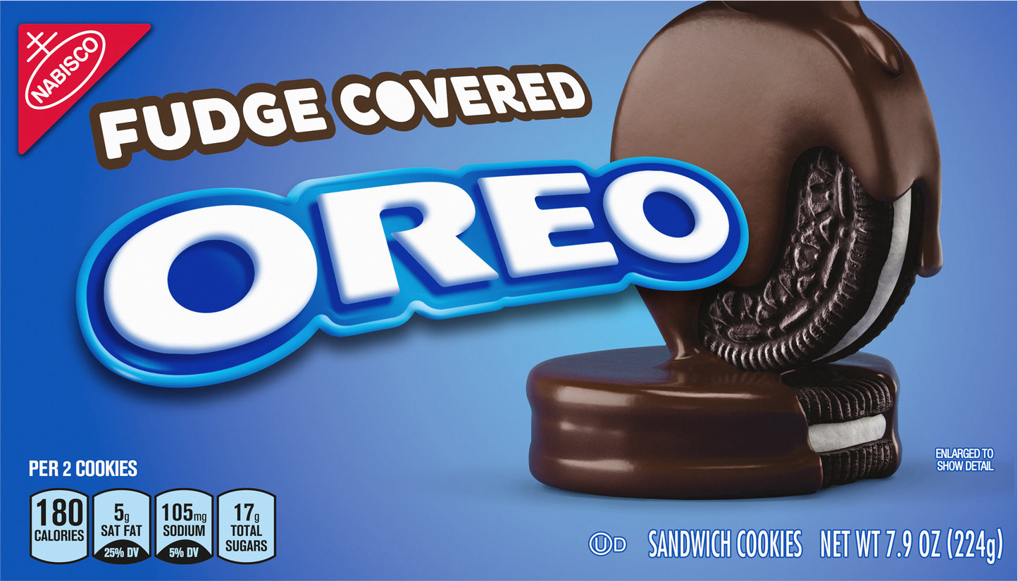 MONDELEZ GLOBAL LLC (SNACKS US) OREO CARTON-OREO-CHOC FUDGE COVERED-7.9Z-BEH2R 600141 BE Update 7.9