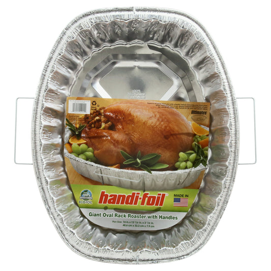Handi-Foil Giant Oval Rack Roaster with Handles 1 ea