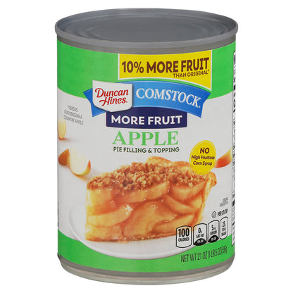 Duncan Hines Comstock More Fruit Apple Pie Filling & Topping 21 oz
