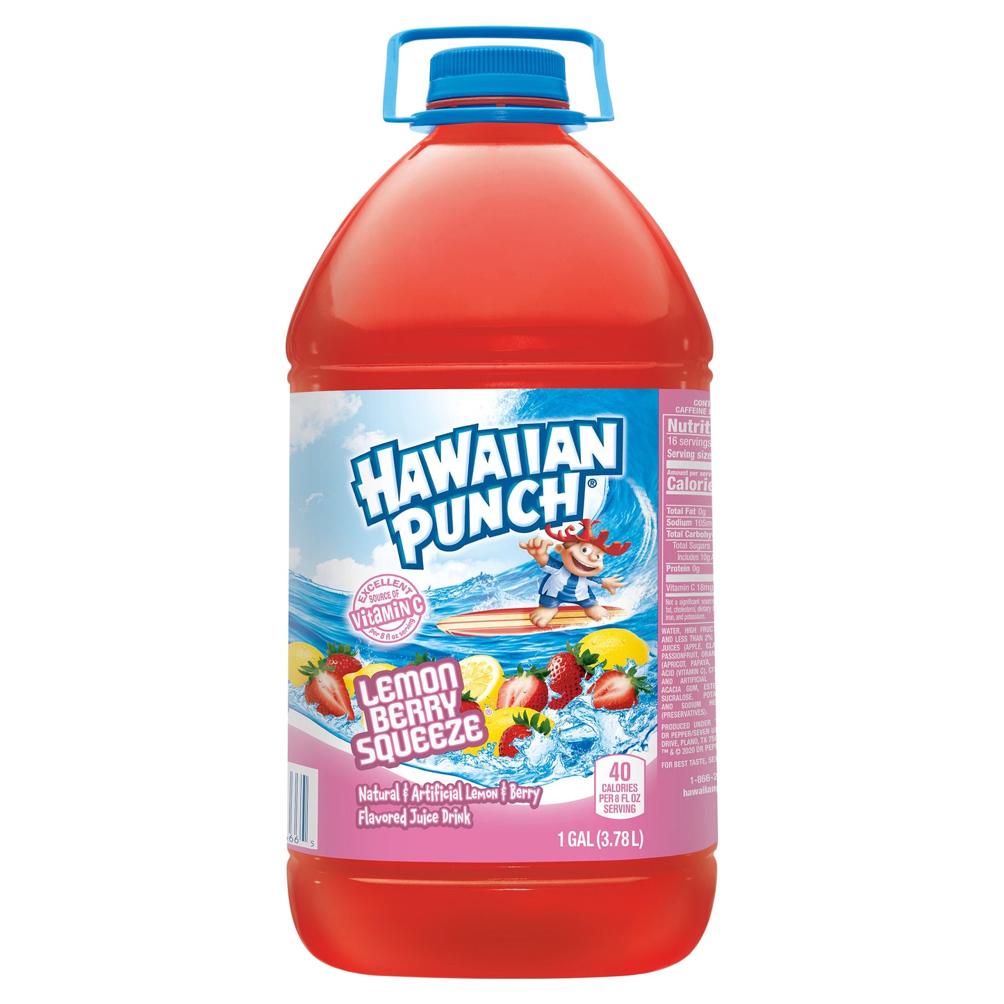 Hawaiian Punch Lemon Berry Squeeze, 1 gal bottle