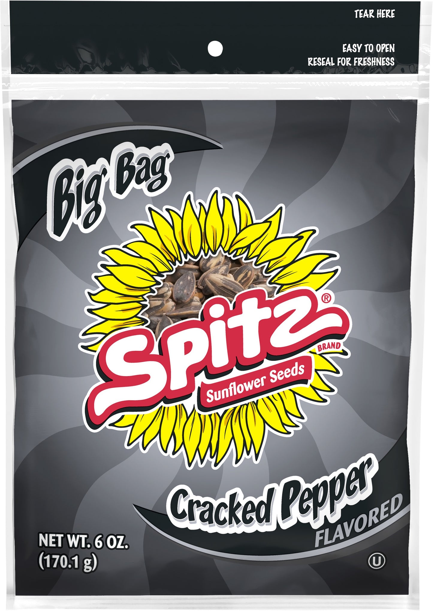Spitz Big Bag Cracked Pepper Flavored Sunflower Seeds 6 oz