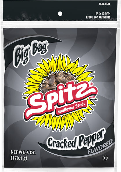 Spitz Big Bag Cracked Pepper Flavored Sunflower Seeds 6 oz