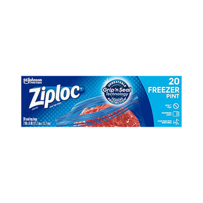 Ziploc Pint Freezer Seal Top Bags 20 ea