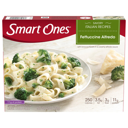 Smart Ones Fettuccine Alfredo, Frozen Meal, 9.25 oz Box