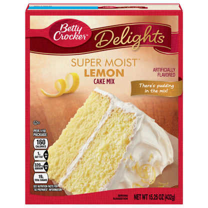 Betty Crocker Super Moist Lemon Cake Mix, 15.25 oz