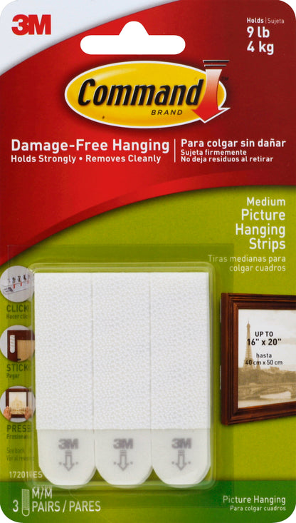 3M Picture Hanging Strips 3 ea