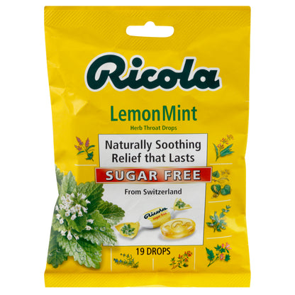 Ricola Sugar Free Lemon Mint Herb Throat Drops 19 ea