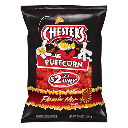 Chester's Flamin' Hot Flavored Puffed Corn 4.25 oz