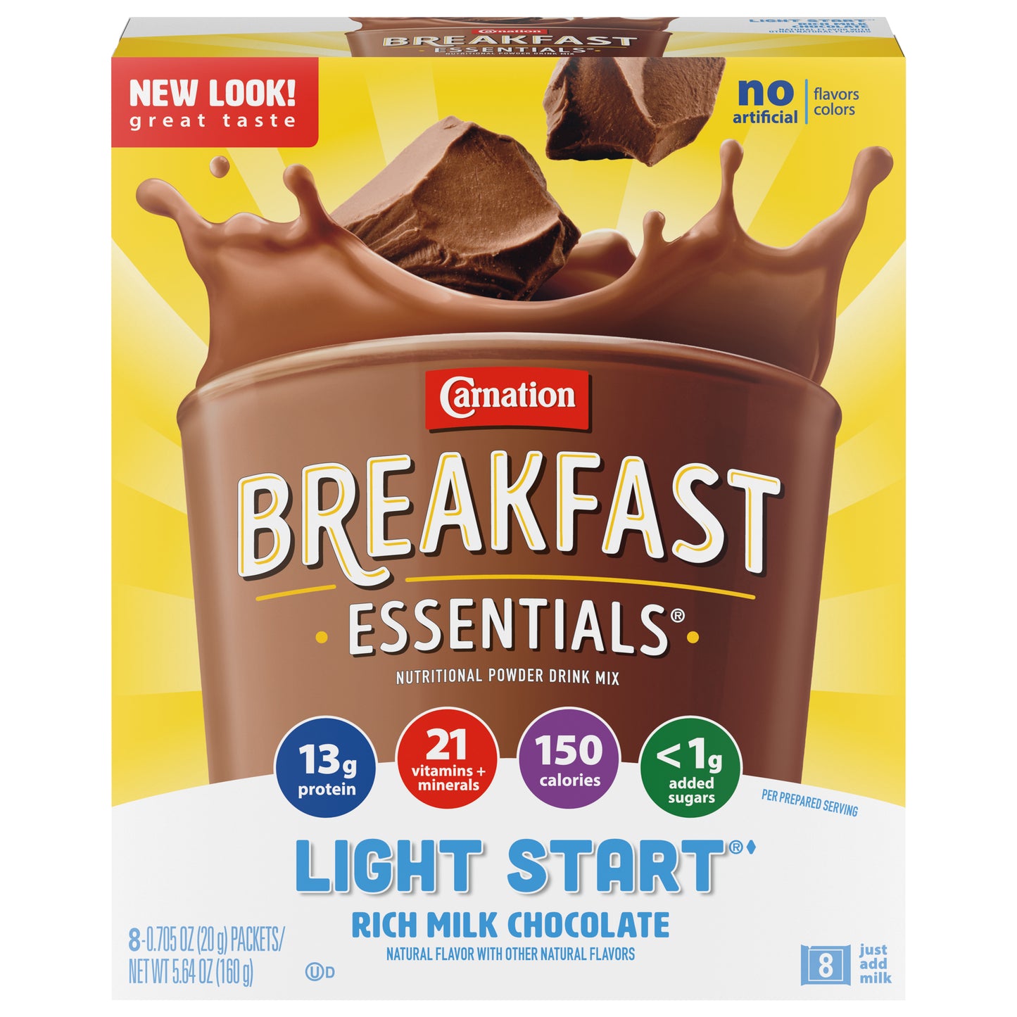 Carnation Breakfast Essentials Light Start Rich Milk Chocolate Powder