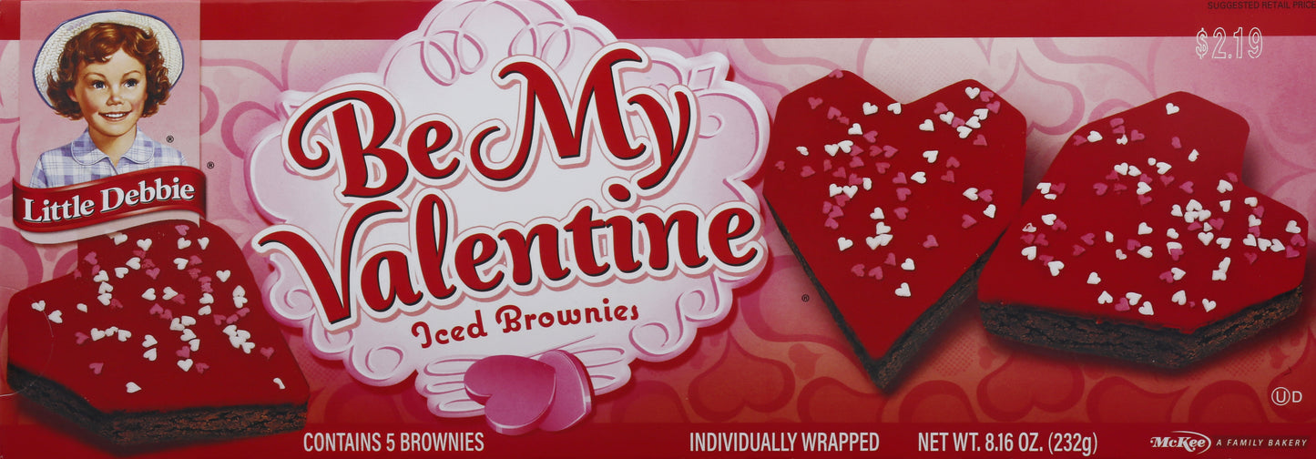 Little Debbie Be My Valentine Iced Brownies 5 ea