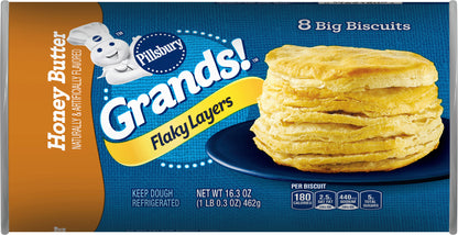 Pillsbury Grands! Flaky Layers, Honey Butter Biscuits, 8 ct, 16.3 oz