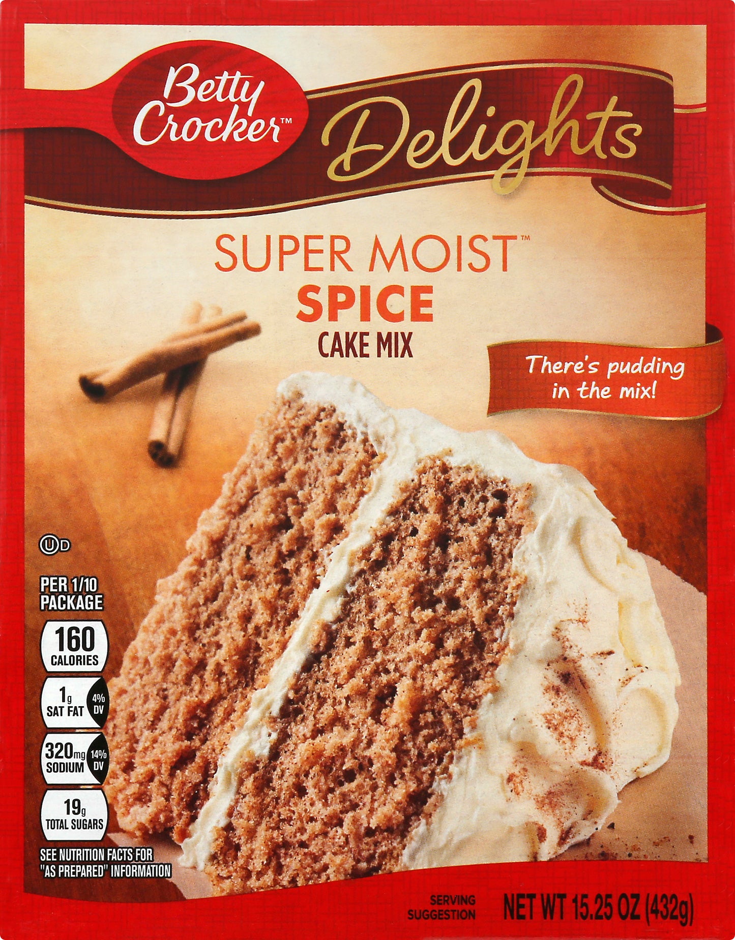 Betty Crocker Delights Super Moist Spice Cake Mix 15.25 oz
