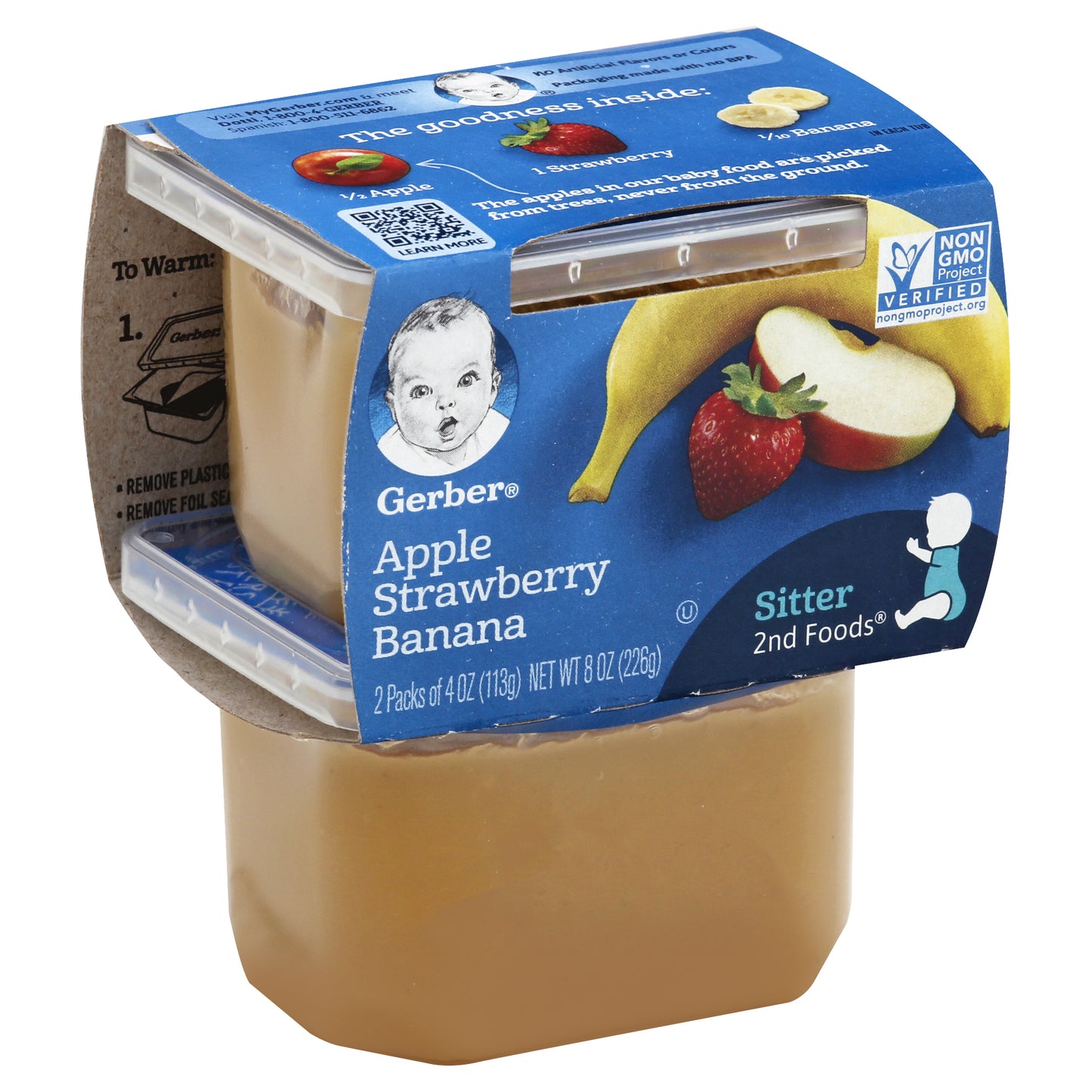 Gerber Apple Strawberry Banana 2 ea
