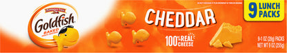 Goldfish 9 Lunch Packs Cheddar Baked Snack Crackers 9 - 1 oz Packs