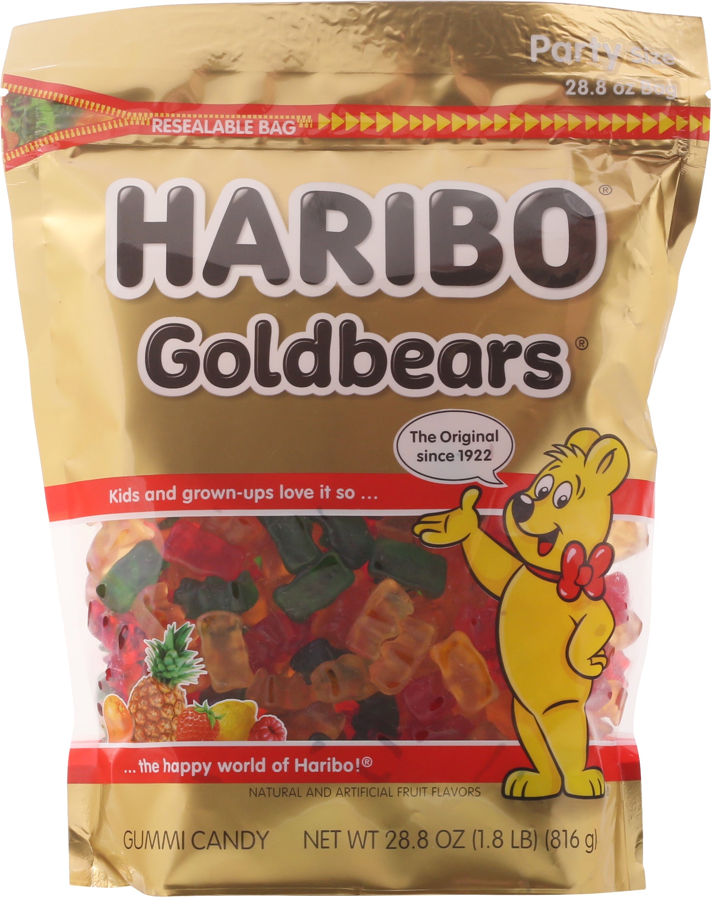 Haribo Party Size Goldbears Gummi Candy 28.8 oz