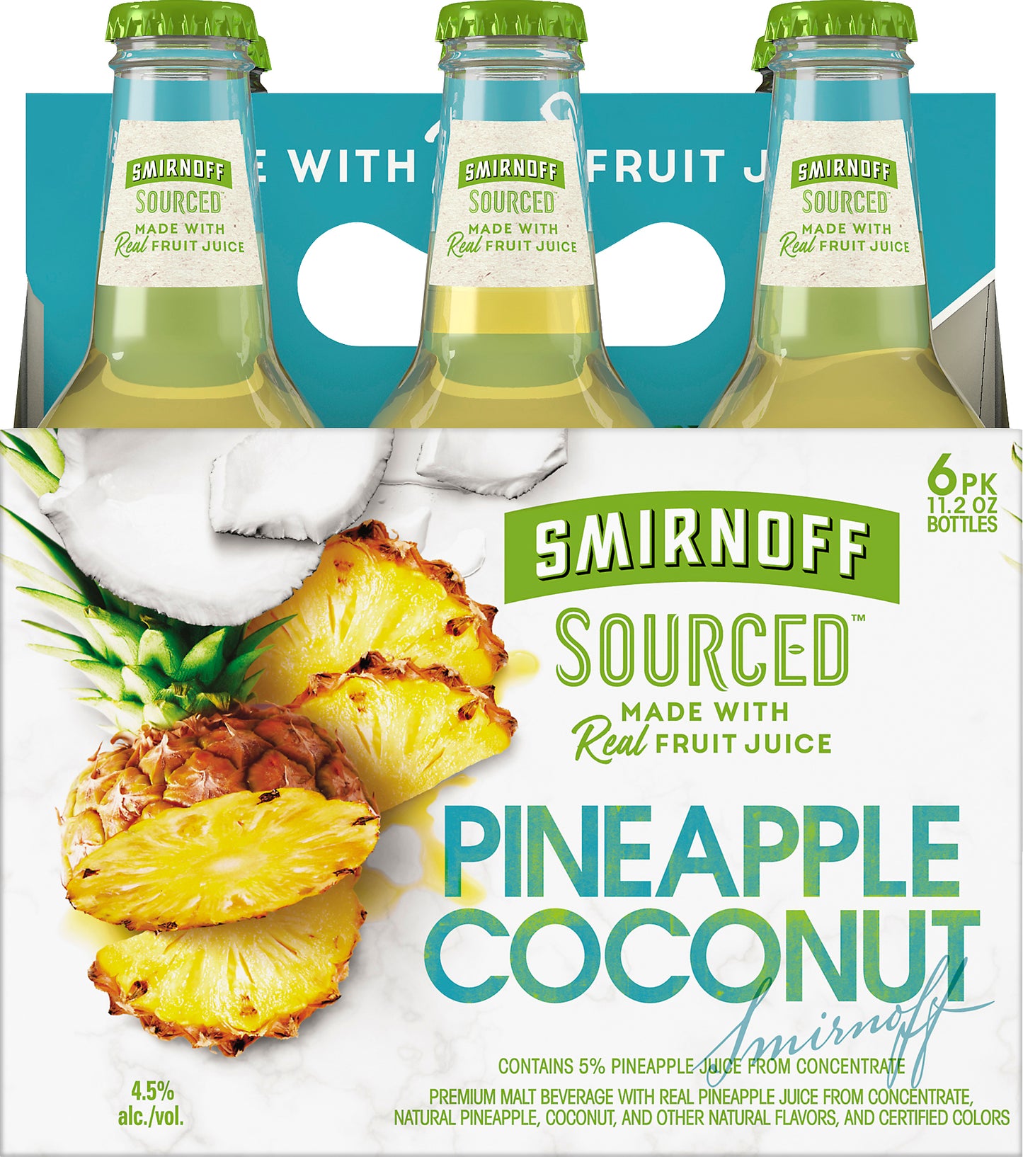Smirnoff Sourced Pineapple Coconut Beer 6 ea