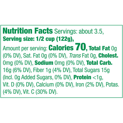 Dole® Fridge Pack Pineapple Chunks in 100% Pineapple Juice 15 oz. Tub