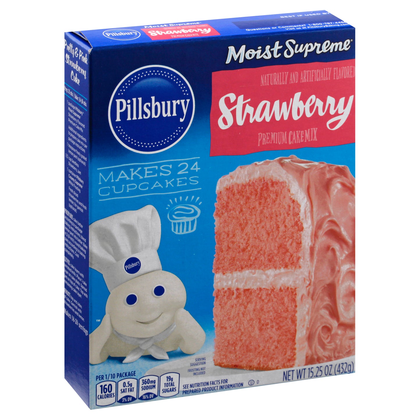 Pillsbury Moist Supreme Premium Strawberry Cake Mix 15.25 oz
