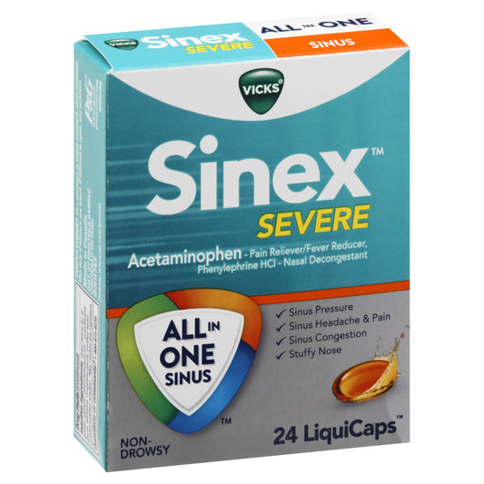 Vicks Sinex Severe LiquiCaps Acetaminophen 24 ea