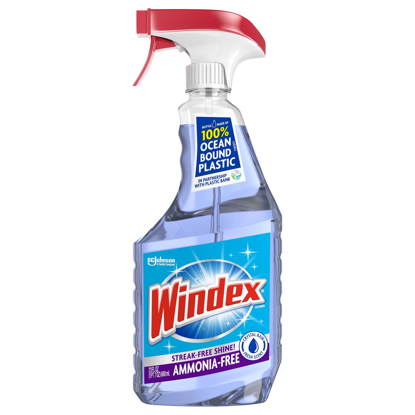 Windex Ammonia-Free Crystal Rain Fresh Scent Cleaner 23 oz